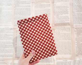 Kindle Paperwhite Sleeve- Orange Checkered Padded Kindle Sleeve- Book Sleeve- Oasis Sleeve- Scribe Sleeve