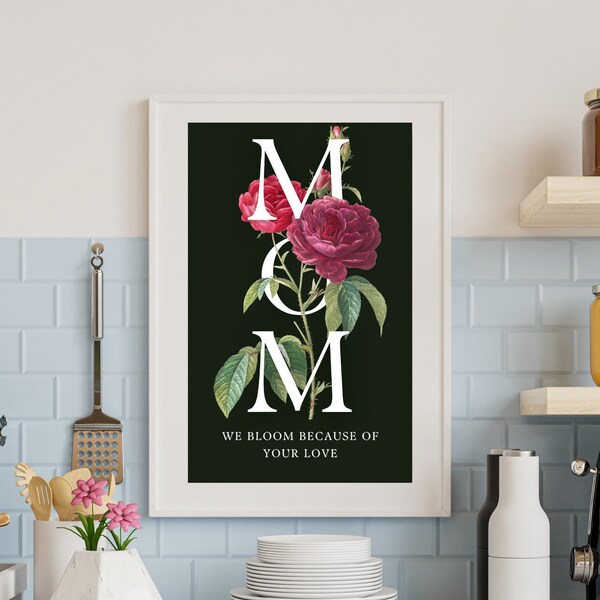 Mothers Day Gift, Printables, Gifts for Mom, Art for Mom, Gift Ideas for mothers day, mothers day presents, flowers art, gardening, Mothers