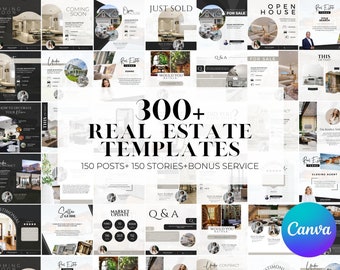 Real Estate Social Media Templates for Canva Realtor Social Media Real Estate Instagram Posts Realtor Instagram Templates