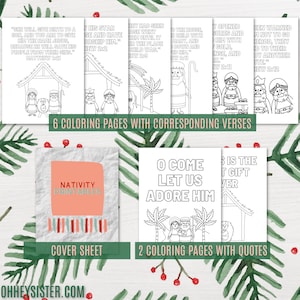 Printable Nativity Story Coloring Pages - Christmas Story Coloring Book ...