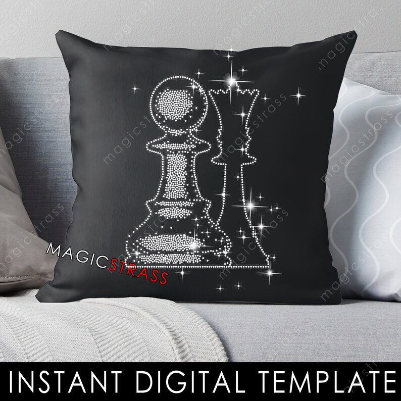 CHESS PAWN and ROOK SS6 Rhinestone Bling Crystal Diamond Instant Digital Download, svg, eps, dxf, plt, studio, Rhinestone Cricut Template