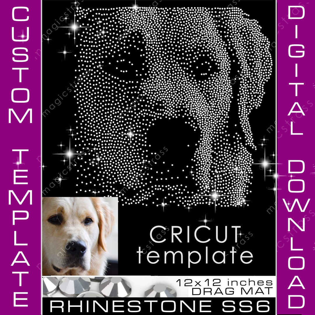Custom Rhinestone Template Animal Custom Rhinestone Template SS6 Portrait Bling SVG Instant ...
