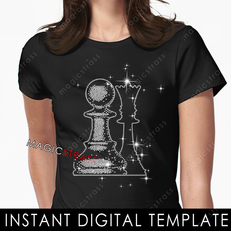 CHESS PAWN and ROOK SS6 Rhinestone Bling Crystal Diamond Instant Digital Download, svg, eps, dxf, plt, studio, Rhinestone Cricut Template