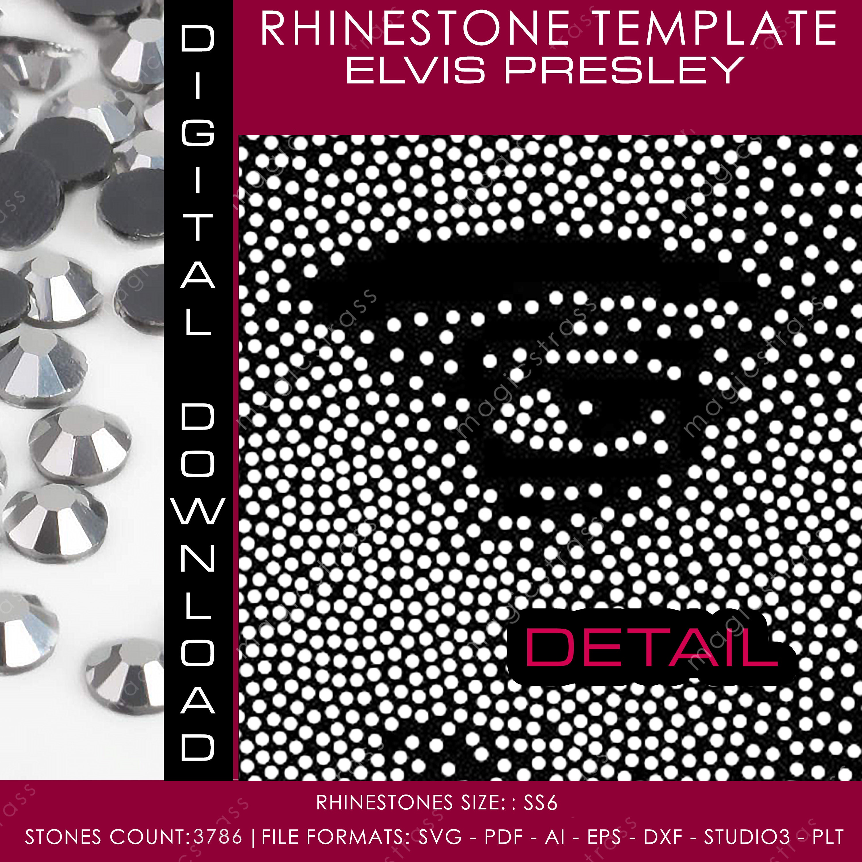 Elvis Presley SS6 Rhinestone Bling SVG Instant Digital Download ...
