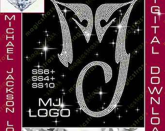 Michael Jackson Logo SS6+SS6+SS10 Rhinestone Crystal Diamond