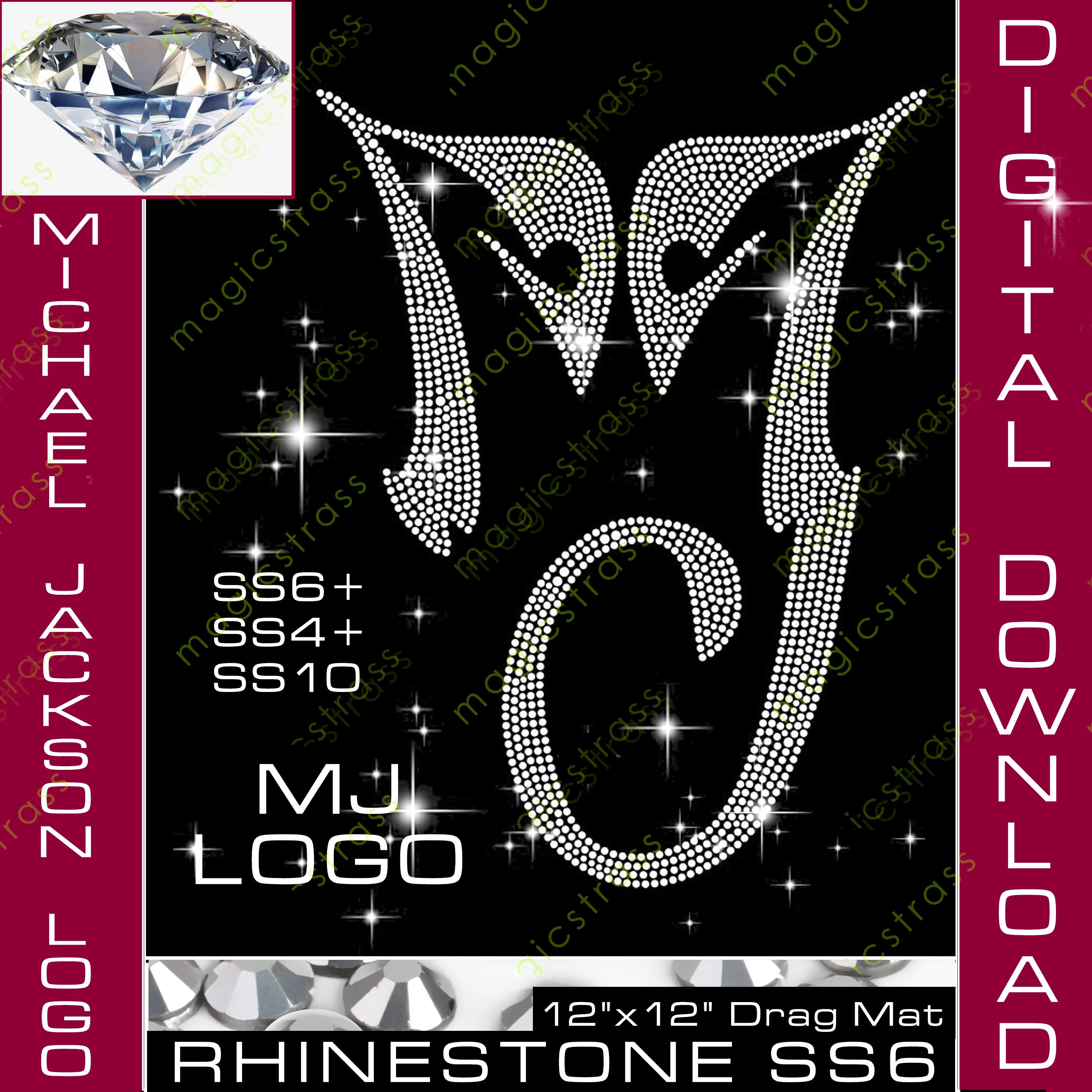 Michael Jackson Logo SS6+SS6+SS10 Rhinestone Crystal Diamond