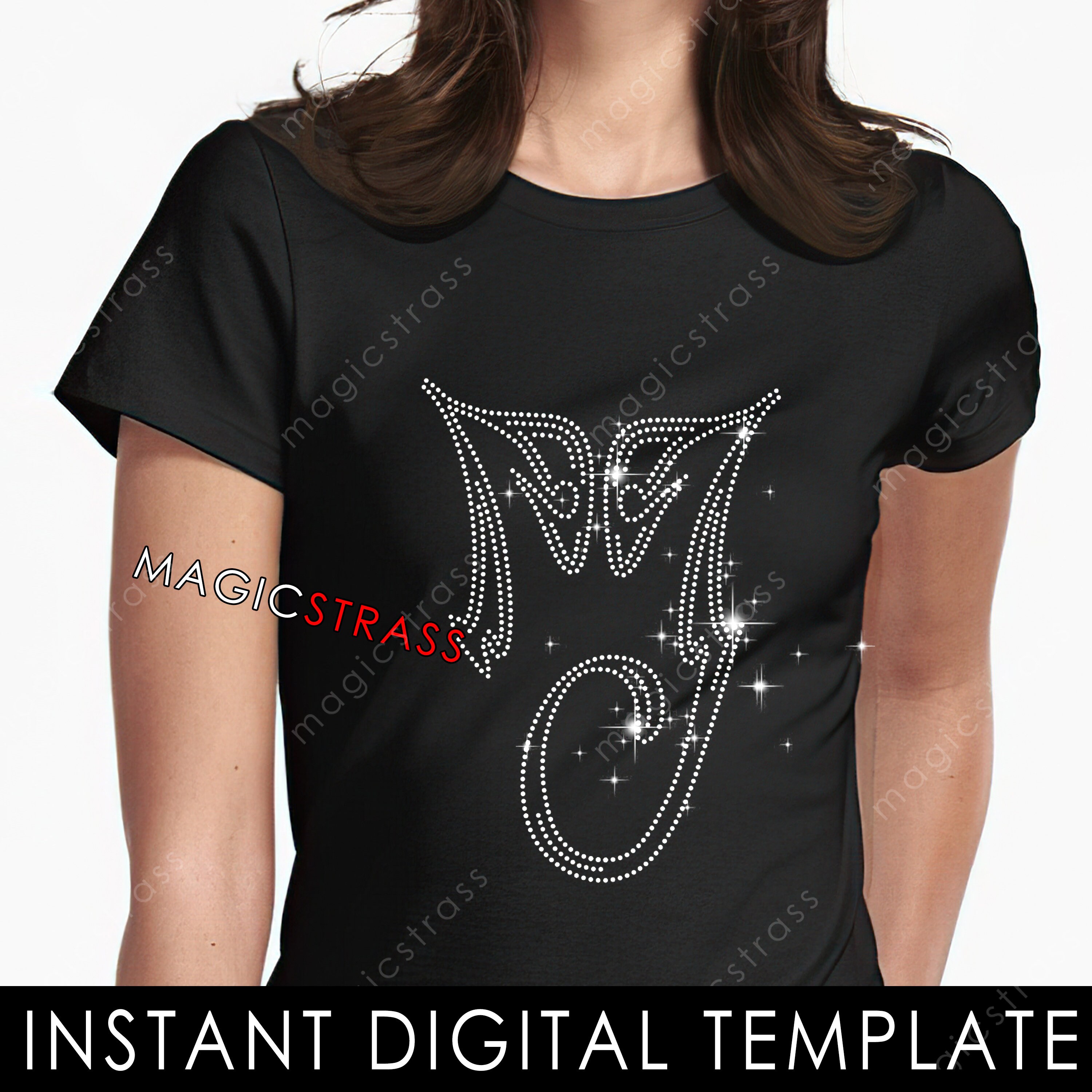 Michael Jackson Logo SS6 SS10 Rhinestone Crystal Diamond