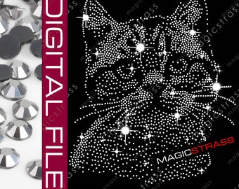 Descarga digital instantánea de diamantes de imitación de cristal SS6 (SVG, EPS, DXF, PLT, Studio)
