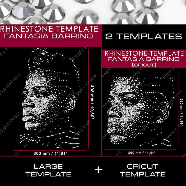 Fantasia Barrino Large SS6 Strass Bling Instant Digital Download,svg,eps,dxf,Eisen auf Transfer Strass Vorlage,Cricut,Silhouette,Plotter