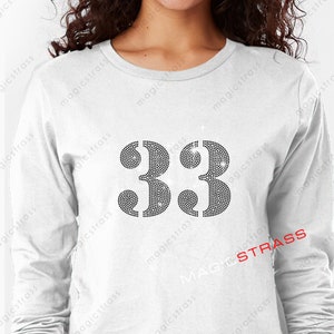 Large SS6 Strass Numbers Iron On Transfer Template, Instant Digital Download, svg, eps, dxf, Rhinestone Design for Cricut Silhouette Plotter
