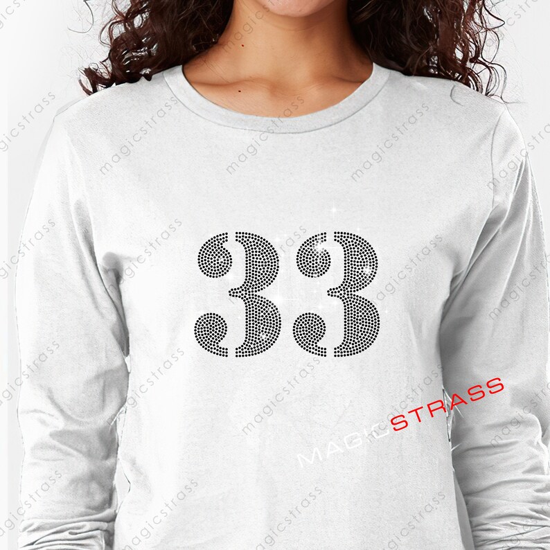 Large SS6 Strass Numbers Iron On Transfer Template, Instant Digital Download, svg, eps, dxf, Rhinestone Design for Cricut Silhouette Plotter