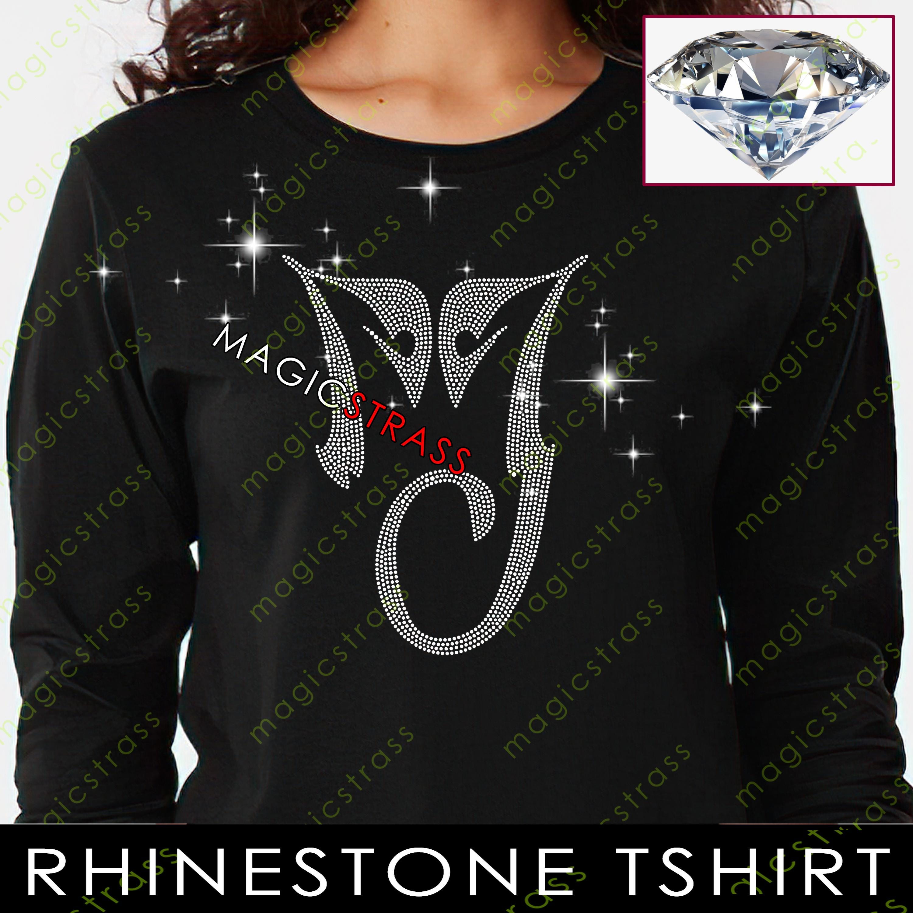 マイケルジャクソン　クリスタルアート Michael Jackson Logo SS6+SS6+SS10 Rhinestone Crystal Diamond