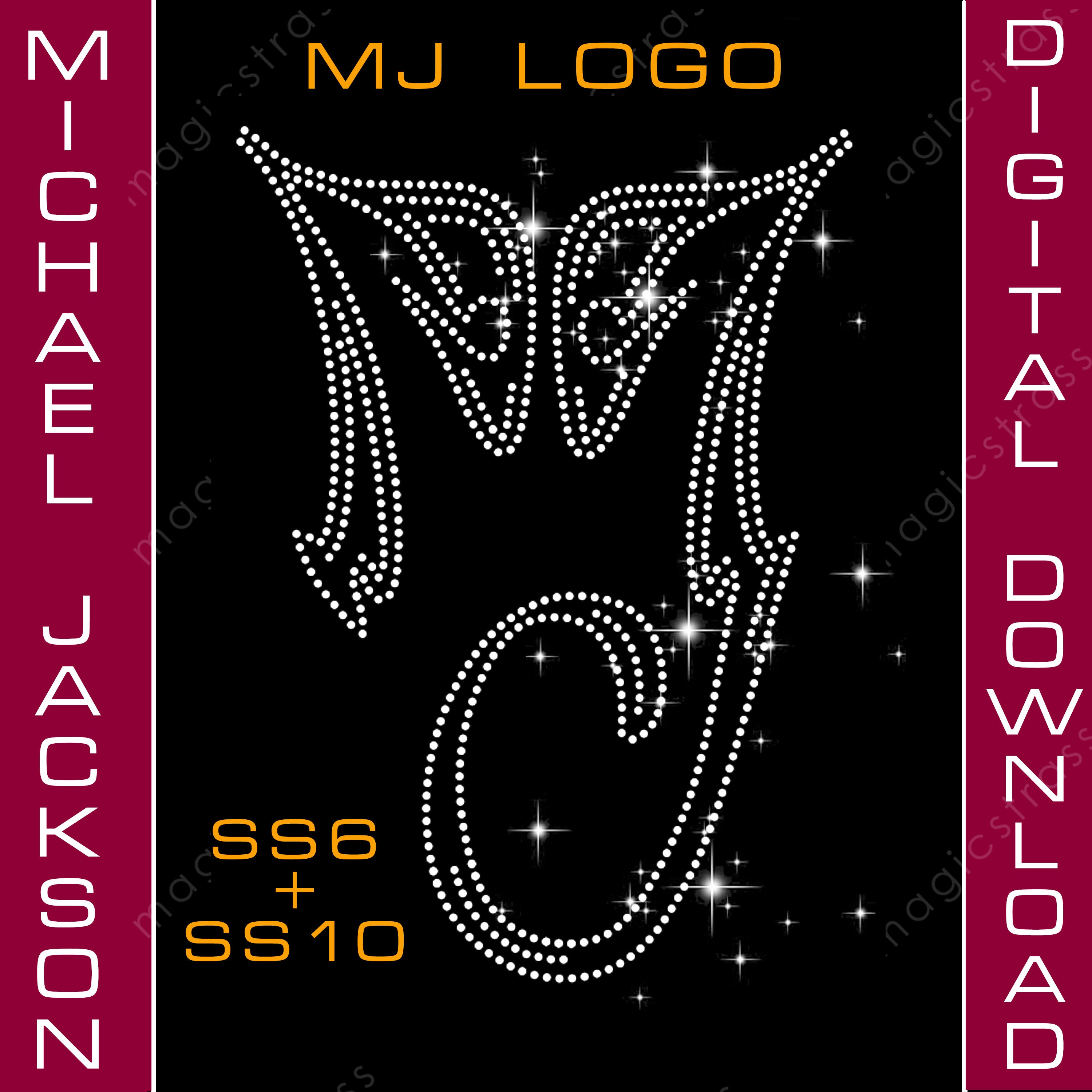 Michael Jackson Logo SS6 SS10 Rhinestone Crystal Diamond