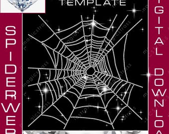 Halloween Spiderweb SS6 Rhinestone Bling Design Instant Digital Download,svg,eps,dxf,xmas Rhinestone Template for cricut,silhouette,plotter