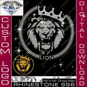 Custom Rhinestone Template SS6 Logo Bling SVG Instant Digital Download, Rhinestone Template for Cricut, Silhouette cameo, Plotter