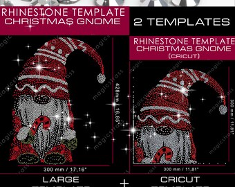 Nain de Noël, grand portrait en strass, téléchargement numérique instantané (svg, eps, dxf), modèle de strass de Noël pour Cricut, Silhouette, traceur