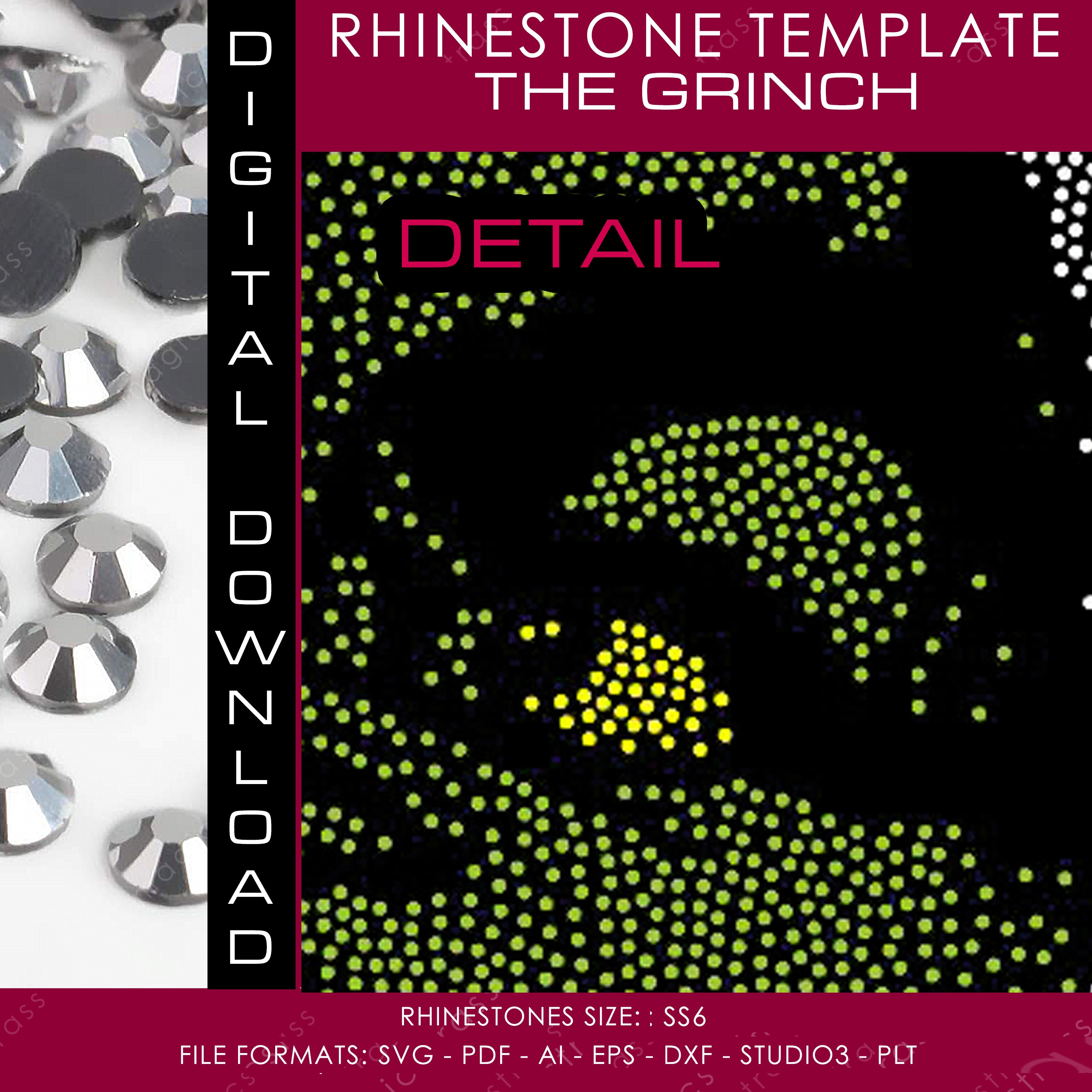 lllᐅMerry Christmas Grinch Rhinestone - best rhinestone template