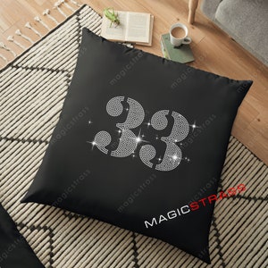 Large SS6 Strass Numbers Iron On Transfer Template, Instant Digital Download, svg, eps, dxf, Rhinestone Design for Cricut Silhouette Plotter
