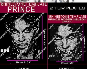 Prince Roger Nelson Grand SS6 Strass Cristal Bling Design Téléchargement numérique, SVG, EPS, DXF, Modèles de strass pour traceur de silhouette Cricut