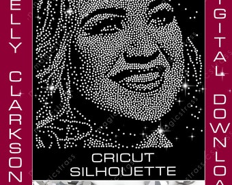 Kelly Clarkson SS6 Rhinestone Crystal Diamond SVG Instant Digital Download, Rhinestone Template for cricut, silhouette cameo, plotter