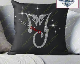 マイケルジャクソン　クリスタルアート Michael Jackson Logo SS6+SS6+SS10 Rhinestone Crystal Diamond