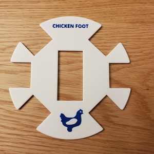 Chicken Foot Domino Hub-Wht-Blu