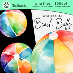 Beach Ball Clipart, Summer Clipart, Pool Balls Png, Beach Clipart, Clipart Summer bundel, Clip art set, Persoonlijk en commercieel gebruik