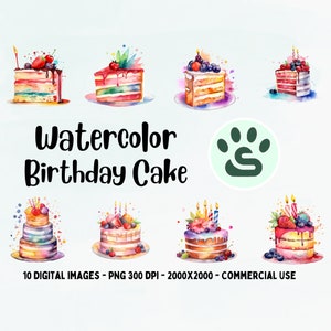 Aquarell Geburtstag Kuchen Clipart, Party Süßigkeiten PNG Sammlung, Kindergarten, Kinder, transparentes Bild PNG, Druckkunst, Dessert, Süßigkeiten, Bäckerei