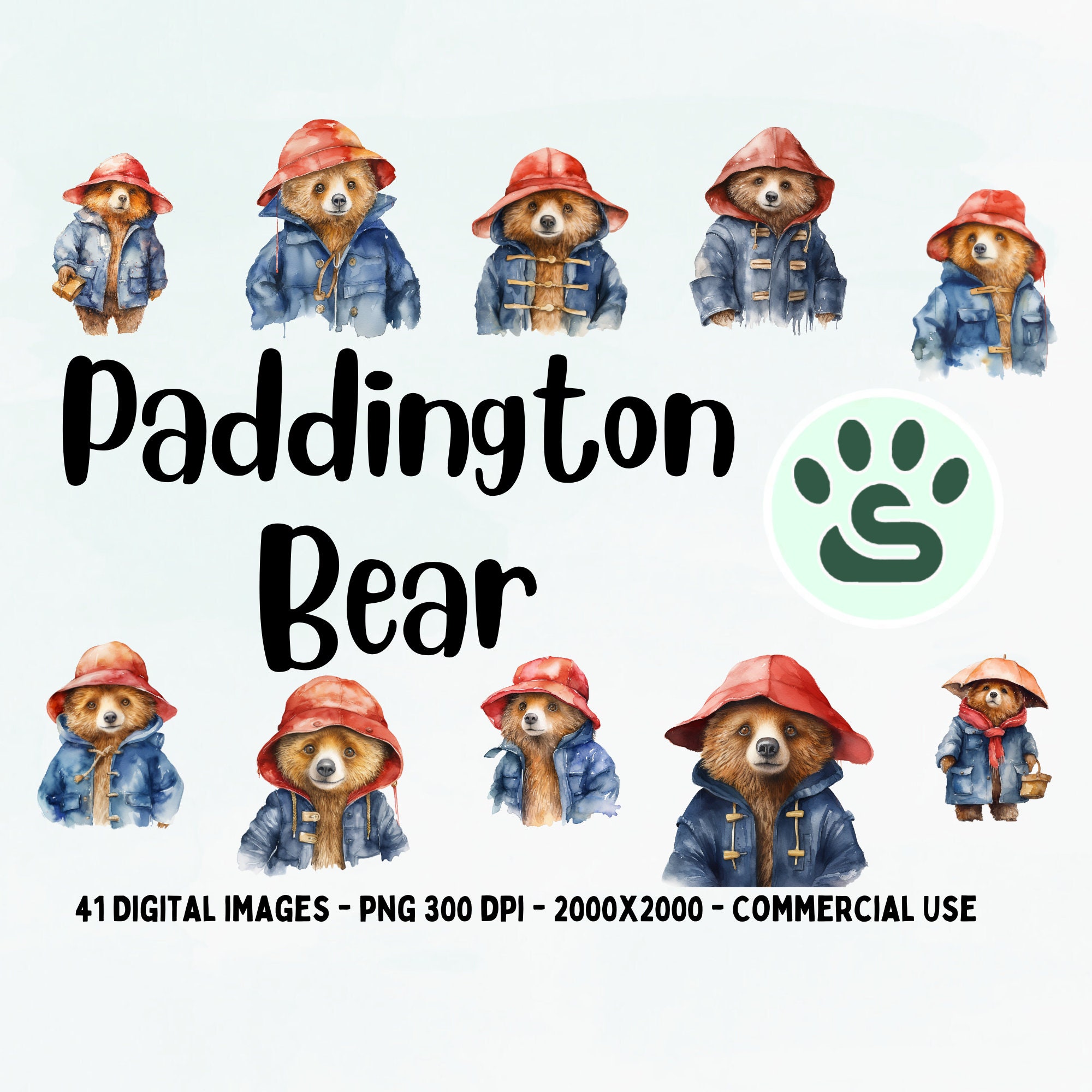 Paddington Bear PNG Adorable Paddington Bear Images Digital Download