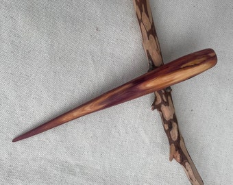 Carved Wooden Hair Stick, Hand-made Natural Red Cedar Hair Pin