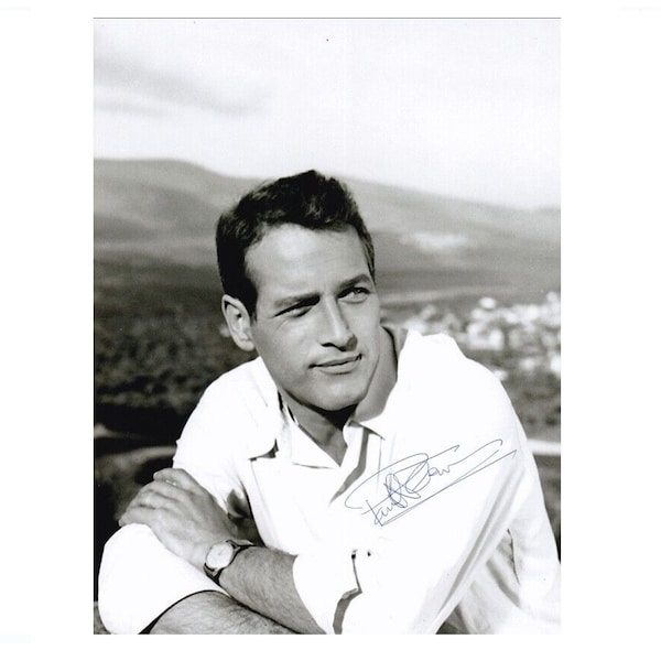 Foto con autógrafo firmada a mano de Paul Newman Exodus 8x10 COA