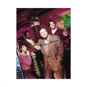 John Rhys-Davies Jerry O'Connell Sliders handgesigneerde handtekening foto 10 x 8 COA