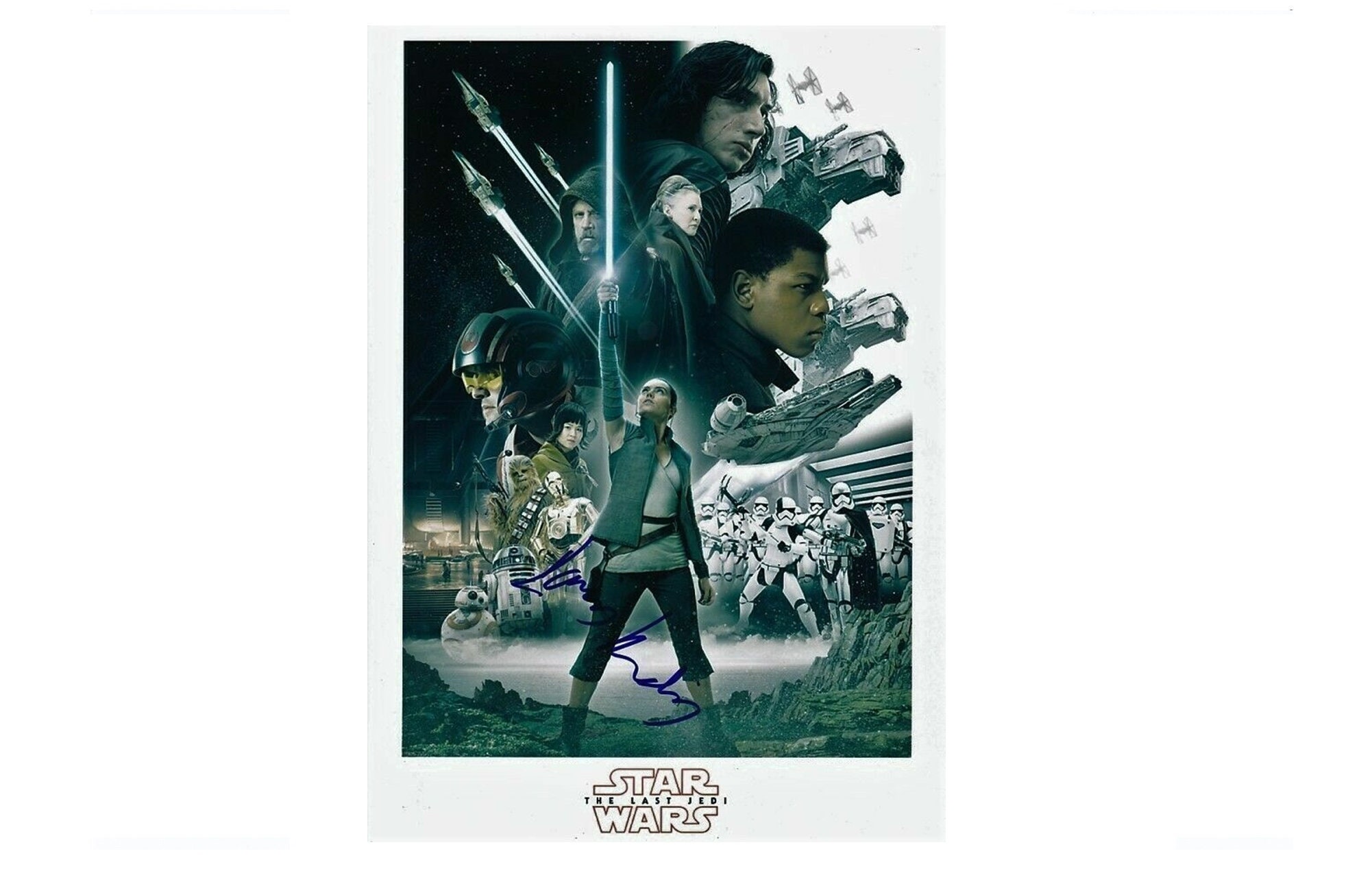 Daisy Ridley Star Wars The Last Jedi Hand Signed Autograph Photograph 8x12 COA