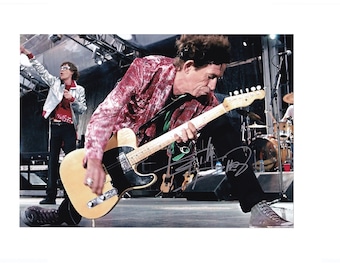 Keith Richards The Rolling Stones Hand Signed Autograph Photo 8x12 COA