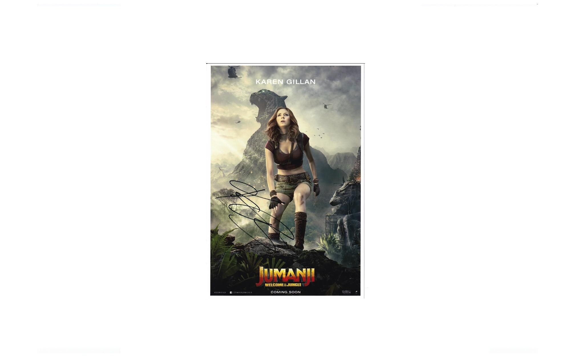 Karen Gillan Jumanji Hand Signed Autograph Card 8x5 COA - Etsy