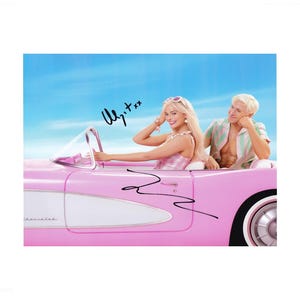Ryan Gosling Margot Robbie Barbie Hand Signed Autograph Photo 8x12 COA