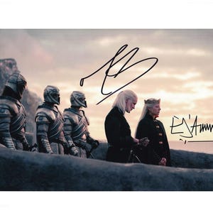 Matt Smith Emma D&#39;Arcy House Of The Dragon Hand Signed Autograph Photo 12x8 COA
