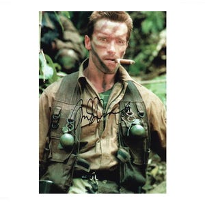 Arnold Schwarzenegger Predator Handsigniertes Autogramm Foto 8x12 COA