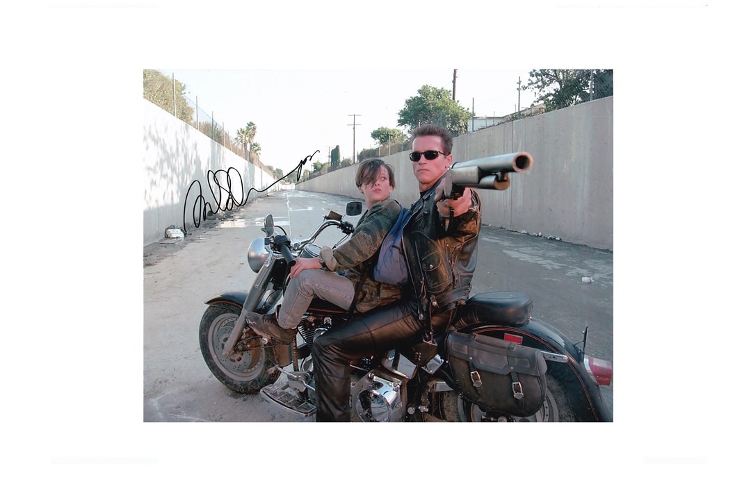 Terminator 3 Autographed Arnold Schwarzenegger Terminator 2 Hand Signed Autograph Photo 8x12 COA ...