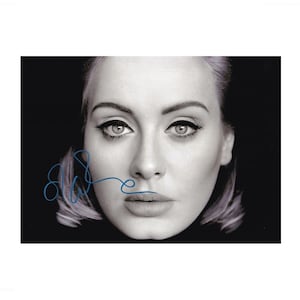 Adele Hand Signed Autograph Photo 8x12 COA