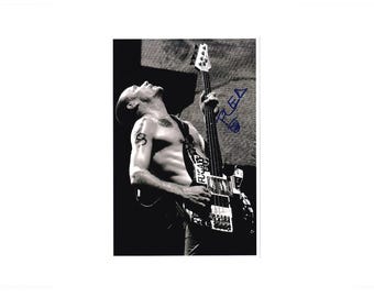 FLEA Red Hot Chilli Peppers Hand Signed Autograph Photo 8x5 COA