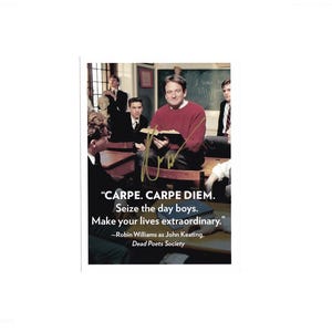 Robin Williams Dead Poets Society Hand Signed Autograph Card 7x5 COA