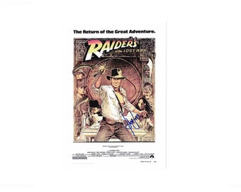 Cartolina autografata di Harrison Ford Indiana Jones 8x6 COA