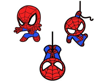 Set of 3 Baby Spidermen SVG PNG Cricut and Other Digital - Etsy