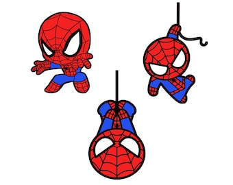 Set of 3 Baby Spidermen SVG PNG Cricut and Other Digital - Etsy