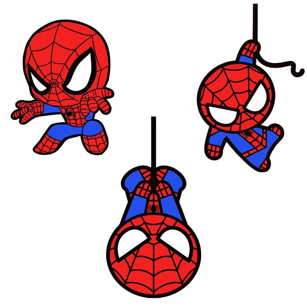 Set of 3 baby Spidermen SVG, PNG, Cricut and other digital files