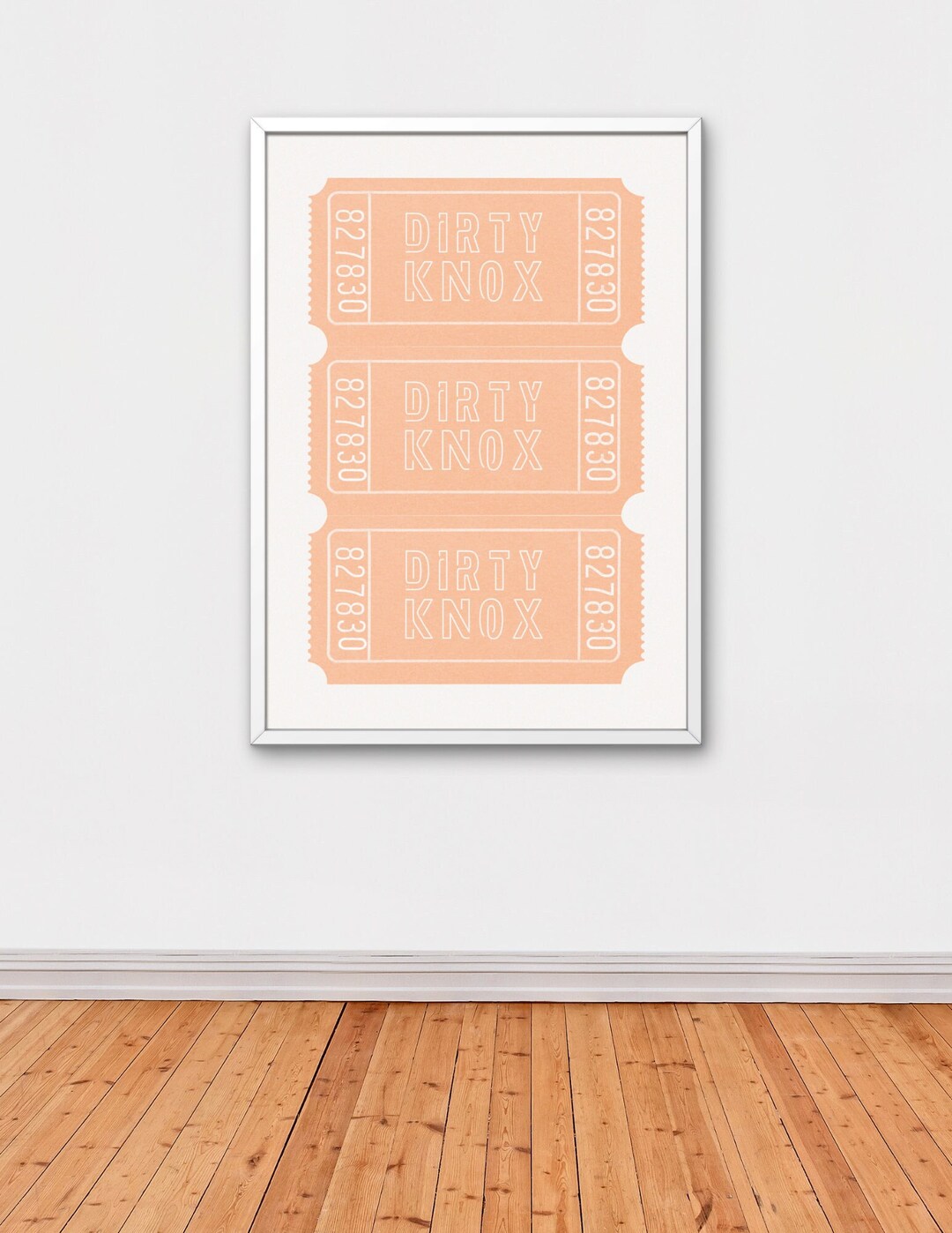 Dirty Knox Ticket Print Tennessee Vols College Dorm Decor College Wall