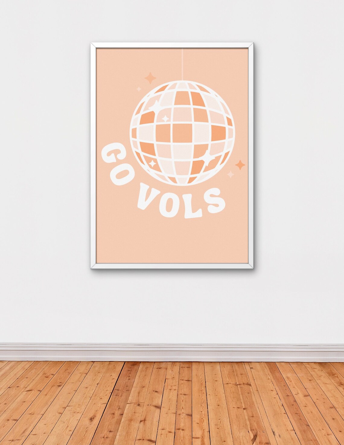 Go Vols Disco Tennessee Vols College Dorm Decor College Wall Art UTK