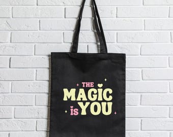 Positieve canvas draagtas voor vrouwen, een motiverend cadeau voor sterke vrouwen, leraar cadeau, cadeaus voor haar, perfect voor dagelijks gebruik en inspiratie