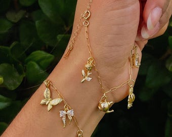 Custom charm necklace or bracelet | dainty pendants | gold charm necklace | create your own necklace or bracelet | gold charm bracelet